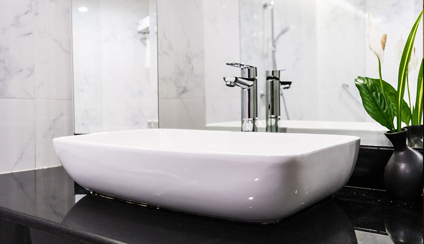 a close up of a sink