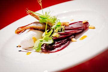 a plate of food on a table